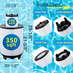 Savener® S8M150 System 3 Inner and Outer Cartridge, Compatible with Sta-Rite System 3 S8M150-KIT, 170147, 25022-0203s-25021-0202s, SR450 Swimming Pool Filter Cartridge, 450 Sq. Ft