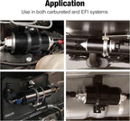 EVIL ENERGY Inline Fuel Filter 100 Micron with 6AN 8AN 10AN Adapter&Bracket Clamp 50MM Universal