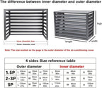 Split Air Conditioner Fence Privacy Screen 4 Panel, Aluminum Air Conditioner and Heat Pump Cover, Trash can Enclosure, Outdoor Flower Stand (Brown 110x60x80cm/43x24x31.5in)
