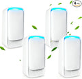 4 Pack Plug In Air Purifier, Negative Ion Filtration System, Quiet Ionic Air Purifiers for Home Bedroom, Mini Portable Air Filter for Kitchen, Basement, Odor, Pets Smell