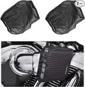 2 PCS Air Filter Cover for Car, Dustproof Cold Air Filter Protective Sock Cover Wrap, Automotive Air Cleaner for High Flow Air Intake Filters, Universal Vehicle Accessories (Large)