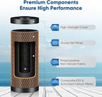PUREPLUS 5 Micron 4.5" x 10" Whole House Water Filter Combo Kit with Grooved Sediment, KDF & Activated Carbon Block Filter, Replacement for AP810, AP811, WFHDC8001, CB-BB-10, FXHTC, GXWH40L,1PACK