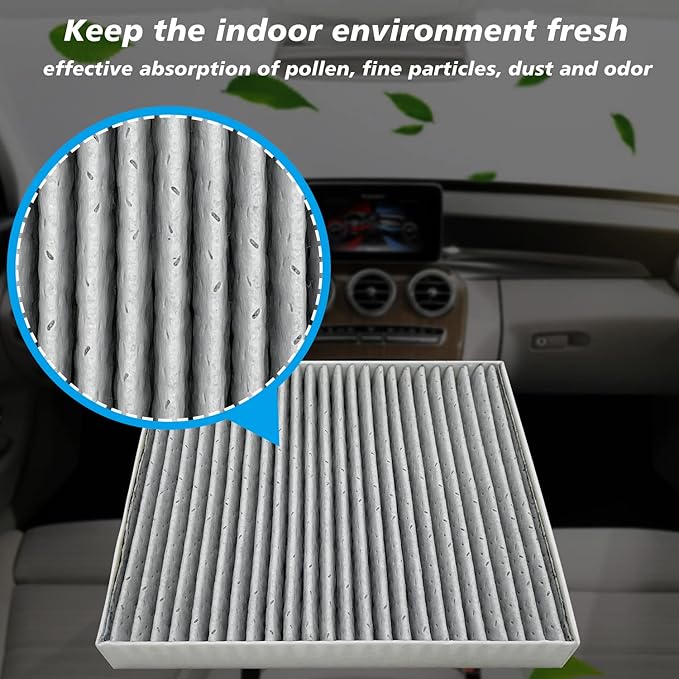 2pcs Capume for Cabin Air Filter JM880 Fits for Ascent 2019-2024, Crosstrek 2018-2024, Impreza 2017-2024, Legacy 2020-2025, Outback 2020-2025, Replacement for 72880-FL00A, 72880-FL500, CF12436