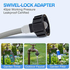 25FT Misters for Outside Patio - 6 Mist Brass Nozzles & 3/4'' Adapter, Water Misters for Cooling Outdoor, Easy to Install, Misting System for Patio, Pool, Garden, Waterpark, Trampoline, Greenhouse
