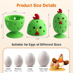 Egg Brush Cleaner, Egg Cleaner for Fresh Eggs, Cute Chick Shaped Egg Wash and Brush, Washing Egg Tool for Standard Sized Eggs (Green)