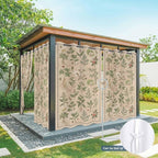 Vintage Outdoor Curtains for Patio Grass Herbal Botanical Garden Plants Waterproof Outside Curtains with Grommet Top Weatherproof Curtain for Cabana Pergola Gazebo, 1 Panel, 54" W x 108" L
