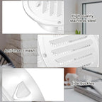 Zonon 24 Pcs Stainless Steel Soffit Vents 4 Inch Round Dryer Vent Cover with Mesh Screen for Home Outdoor Bathroom Wall Ceiling Outside Exterior Exhaust (White)