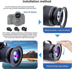 52mm Lens to 58mm Camera Filters Ring Compatible All 52mm Camera Lenses to 58mm UV CPL ND Filter Accessory and 58mm Lens Hood(52-58mm)