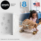 Simply 18x18x1 Air Filter, Merv 8, 6 Pack, For Home AC Furnace & HVAC (Actual Size: 17.75"x17.75"x0.75") DUST, Pet, & Allergy Control