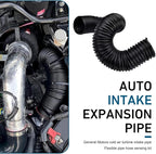 Car Air Intake Pipe, 2.5" Leak-proof Bendable Feed Expansion Hose for Extending to 39 ", Waterproof Cold Air Turbo Intake Inlet, Universal Guide Hose Modification for Most Cars (Black)