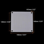 MECCANIXITY 140mm Computer Fan Filter Grills PVC Mesh Dustproof Case Cover for Computers, White Pack of 12