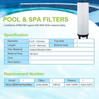 Savener® S7M120 System 3 Inner and Outer Pool Filter, Compatible with 25021-0200S & 25022-0201S, Replacement for Sta-Rite System 3 S7M120, SR300 Pool Filter Cartridge, 300 Sq. Ft