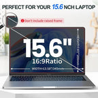 2Pack Magnetic 15.6 Inch Laptop Privacy Screen 16:9 Aspect Ratio, Removable Anti-Blue/Glare Protector Film, Anti Spy Desktop Security Private Filter 15.6in