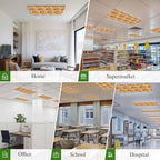 Tropical Plant Cactus Fluorescent Light Covers 4 Pack Western Cowboy Horse Sunset Desert Ethnic Magnetic Fluorescent Ceiling Lights Filters for Office Classroom Home Drop Ceiling 4x2 Feet