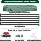 THUNDERBAY 60 Gallon Collapsible Rain Barrel, Portable Rain Barrels to Collect Rainwater from Gutter, Rainwater Collection System, Water Storage Tank Catcher Container with Filter Spigot
