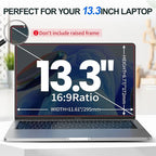 2Pack Magnetic 13.3 Inch Laptop Privacy Screen 16:9 Aspect Ratio, Removable Anti-Blue/Glare Protector Film, Anti Spy Desktop Security Private Filter 13.3in