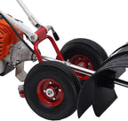 TFCFL 52CC 2 Stroke Gas Power Broom, 2.3HP Walk Behind Sweeper Outdoor Handheld Sweeper Snow Sweeping Broom, Artificial Brush Lawn Sweeper for Concrete Driveway Sidewalks and Lawn Garden