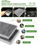1Pcs HEPA Cabin Air Filter and 1Pcs Engine Air Filter Fit for Palisade 2020 2021 2022 2023 2024 2025 2026 Replacement CA11943 97133-S8000 HAC-46207LB Accessories