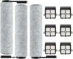 Wet and Dry Vacuum Cleaner Roller Brushes & Filters, Compatible for Tineco, Floor ONE S7 ProS6, Vacuum Cleaner Accessories Floor Scrubber Parts(C)