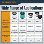 POWERTEC DCV5011H HEPA Filters for DeWalt DCV501HB 20V Cordless Handheld Vacuum 2 Pack, Cartridge Filter for DeWalt Vacuums (75122-P2)