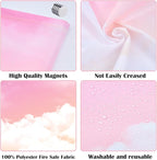 4 Pcs Fluorescent Light Covers - Classroom, Office 4 x 2 Feet Flame Retardant Magnetic Covers for Ceiling Lights Filters (Rainbow)