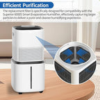 4-Pack Humidifier Premium Replacement Filters for LEVOIT Superior 6000S Smart Evaporative Humidifier + 2-Pack Top Fill Humidifier Filters Replacement, Gray