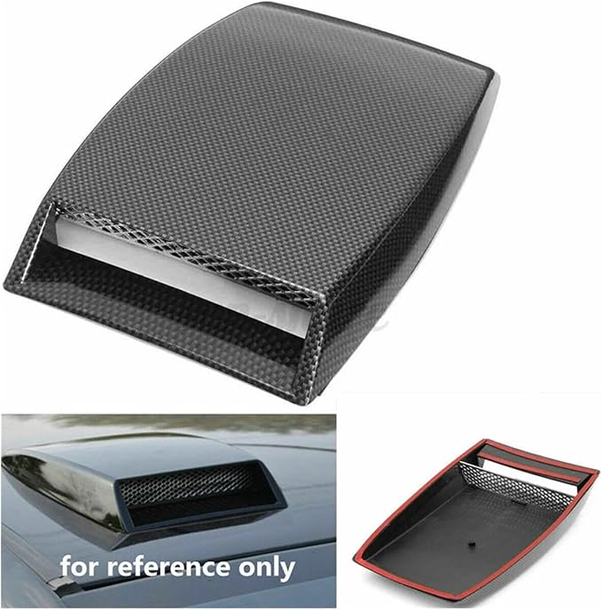 Car Air Flow Intake Hood Scoop Vent Bonnet Decorative Covers Kit Universal Compatible With BMW And Audi Compatible With Benz And Focus(Carbon look)