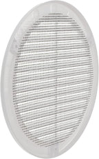 Vent Systems 6" Inch (Opening Dimensions) - Pack of 5 - White Soffit Vent Cover - Plastic Round Air Vent Grille - Built-in Mesh Screen - HVAC Register Louver for Bathroom, Home, Kitchen