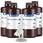 ANYCUBIC ABS-Like Resin 3.0, 3D Printer Resin with Enhanced Strength and Toughness, High Precision and Minimal Shrinkage, Wide Compatibility for All LCD Resin 3D Printers (Clear, 4kg)