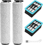 Replacement Brush Filter and Roller Brush Set, Compatible with For Bissell For CrossWave,3831 HF2 3845 3847 3848,Scrubber Accessories, Wet Dry Vacuum Cleaner Filter Kit, Hard Floor Cleaning Brush