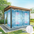 Ocean Shell Outdoor Curtains for Patio Corals Starfish Summer Marine Waterproof Outside Curtains with Grommet Top Weatherproof Curtain for Cabana Pergola Gazebo, 1 Panel, 54" W x 84" L