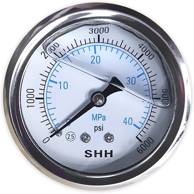 TUXING 6000Psi 40Mpa Pcp Air Compressor High Pressure Gauge Thread Air Manometer Paintball High Pressure Pump Accessories M14*1.2 Thread (Pressure Gauge)