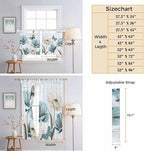 Blue Tulips Living Room Curtains 96 Inch Length, Window Curtains Tab Top, Watercolor Flowers Butterfly Spring Farmhouse Blue Light Filtering Window Treatments Drapes 52"x96" 2 Panel