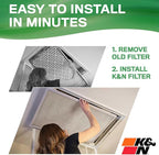 K&N 16X25X1 HVAC Furnace Air Filter, Lasts a Lifetime, Washable, Merv 13, the Last HVAC Filter You Will Ever Buy, Breathe Safely at Home or in the Office, HVC-13-11625