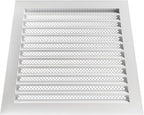 Repa Market 12" x 12" Inch (Inner Dimensions) Galvanized Steel White Soffit Air Vent Cover - Louvered Square Gable Vent with Mesh Screen - Exhaust/Intake Ventilation Grill - Outdoor Metal Duct Grate