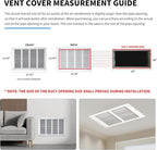 16x10 Return Air Grille(Duct Opening Size),Air Return Vent Cover,Flat Vent Cover,Rejillas De Aire Acondicionado Para Casa,Return Air Grilles,Outer Dimensions:17.75"Wx11.75"H(16"W x 10"H, Duct Opening)