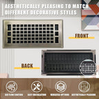 Floor Air Vent 4X10 Inch Heavy Duty Walkable Steel Floor Register Bronze Color Floor Vent Grilles Ease Adjust Decorative Floor Vent