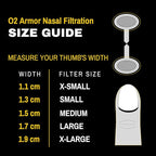 O2 Armor Nose Filters for Welders & Allergies - Nose Filter for Dust - Nasal Filters for Welding - Nose Dust Mask for Construction (10 Pack, Size X-Small)