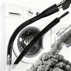 Dryer Vent Cleaner Kit - Universal Vacuum Hose Attachment & Lint Brush, Effectively Clean Clogged Dryer Ducts, Fit Most Vacuums for Dryer, Refrigerator Coils & Behind Appliances (Black)