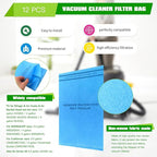 12 Pack Wet Dry Filter Bags Compatible for WORKSHOP WS01025F2, for Craftsman 9-38737, for MultiFit VF2000, Select 2-1/2 to 5-Gallon for Shop Vac Vacuum Stinger Craftsman Husky