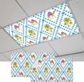 2 Pack Fluorescent Light Cover, Camels Palm Trees Light Covers for Ceiling Lights, Tropical Desert Animal Plants Polka Dot Magnetic Lights Filters Ceiling Shade for Classroom/Office - 4 x 2 Feet