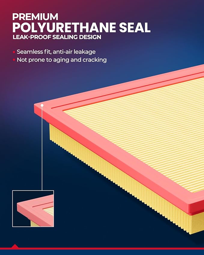 KAX Engine Air Filter, CA12260 Replacement for Equinox Terrain 2018 2019 2020 2021 2022 2023, (1.5L, 1.6L, 2.0L) Models, Advanced Air Filter Media, Increased Acceleration, Replace 23279657