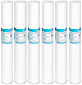 Membrane Solutions 10 Micron Sediment Water Filter Replacement Polypropylene Cartridge 20"x2.5" for Whole House Filter System - 6 Pack