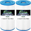 PWK30-EC Spa Filter Cartridge Replaces for Unicel C-6330, C-6430, Filbur FC-3915, CCP498, AK-5005, XLS-602, FC-3915M, Hot Springs 31489, 60307, 30 sq.ft Drop in Hot Tub Filter, 2 Pack