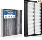 Engine+Cabin Air Filters Fit for 2022-2025 2026 Acura MDX 3.5L, 2023-2025 2026 Honda Pilot 3.5L Engine Air Filter Replacement Automotive Accessories CF11182 17220-61A-A00