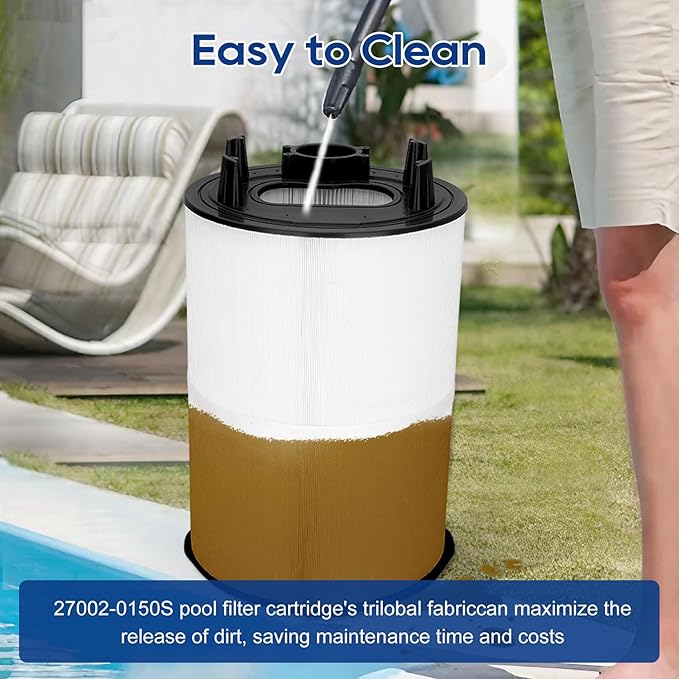 Miory 27002-0200S Pool Fliter Cartridges, Replacement for sta-rite 27002-0200S Pool and Spa D.E. Filter, Compatible with sta-rite PLM200 and System 2 Modular Media, with Air Bleed Assembly, 200 sq.ft