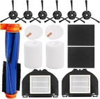 Replacement Parts for Shark RV2310AE/AV2310AE/RV2320S/RV2300S/UR2360S Matrix Robot Vacuum Cleaner,1 Main Brush Roller, 6 Side Brushes, 2 HEPA Filters, 2 Foam Filters(Not for RV2300/RV2310)-13Pack