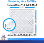 Filter King 11.25x23.25x2 Air Filter | 6-PACK | MERV 8 HVAC Pleated A/C Furnace Filters | MADE IN USA | Actual Size: 11.25 x 23.25 x 1.75"