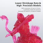 ANYCUBIC Water Washable 3D Printer Resin 2.0, 405nm High Precision 3D Resin, Low Shrinkage Photopolymer Resin for 4K/8K/12K Capable LCD DLP Resin 3D Printer Printing (Clear Red, 1000g)