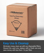 SuperFilter 300 pcs, Disposable Filter, 3D Printer Resin and Paint Strainer, Made in Korea by 3DMaterials